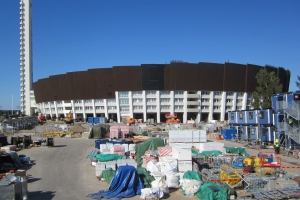 Speziallager für das modernisierte Olympiastadion von Helsinki