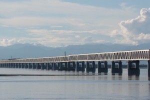 Bogibeel Bridge is the second-longest combined railroad/road bridge in Asia
