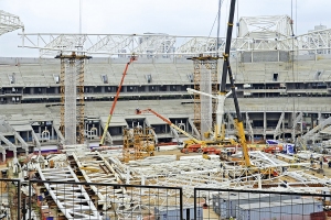 Allianz Parque Stadion: schneller Baufortschritt dank Spannstäben