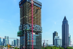 One Forty West in Frankfurt am Main: 35.000 m³ Beton und 8.000 t Stahl