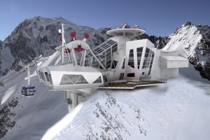 Impressive views: New gondola at Pointe Helbronner in the Mont Blanc Massif