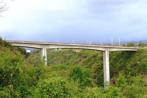 Three-span continuous girder bridges