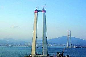 Yi Sun-Sin Brücke, Yeosu, Korea – viertgrößte Hängebrücke der Welt