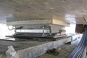 A bridge bearing for different construction stages