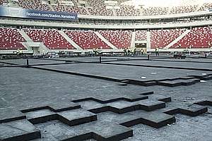 3300 m³ Glasschaumplatten für das Nationalstadion in Warschau