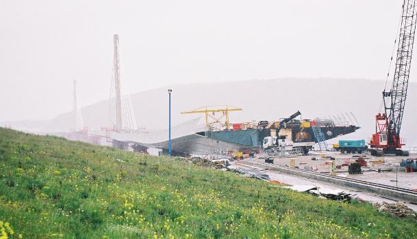 Millau-ViaduktÜberbau vom Widerlager Nord aus gesehen