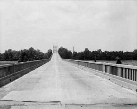 Looking southeast, general view of double arch cantilever bridge