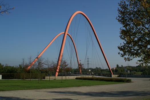 Passerelle pour piétons et vélos au Nordsternpark, Gelsenkirchen
