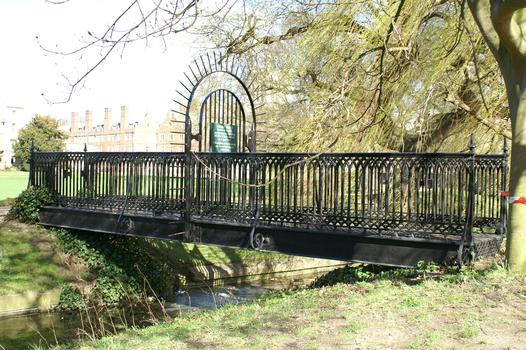 Footbridge across the ditch separating Saint John's College and Trinity College in Cambridge