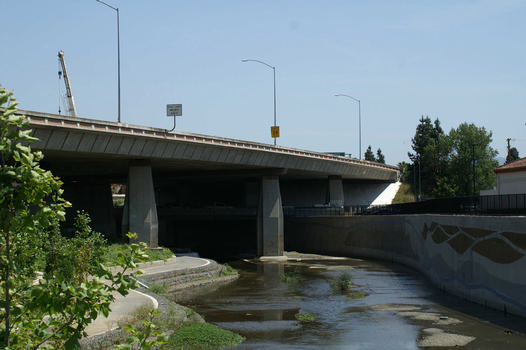 Pont de la Route 87 sur le Guadalupe, San Jose, Californie