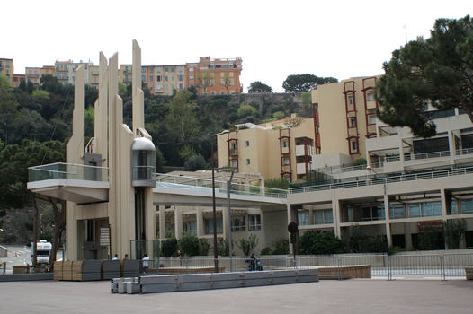 Footbridge across Boulevard Albert Ier, Monaco 
