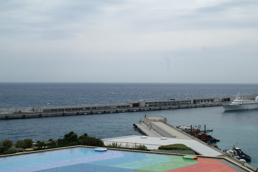 Swimming pier of the La Condamine port extension at Monaco