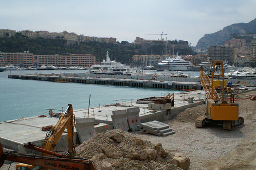 Gegenpier der Erweiterung des Hafens La Condamine in Monaco