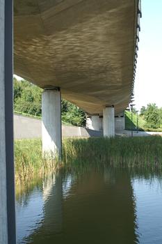 Pont pour l'accès à la station «Neue Mitte» à Oberhausen