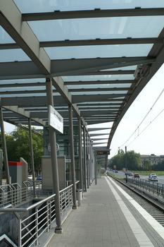 Tramway and subway station at the main cemetery, Dortmund