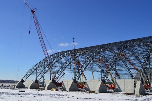DAYTON, Ohio – A general view of the museum's fourth building construction site on Feb. 5, 2015, in Dayton, Ohio. The 224,000 square foot building, which is scheduled to open to the public in 2016, is being privately financed by the Air Force Museum Foundation, a non-profit organization chartered to assist in the development and expansion of the museum's facilities