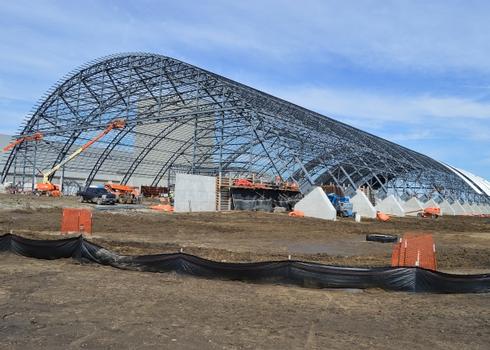 DAYTON, Ohio – A general view of the fourth building construction site on March 12, 2015, in Dayton, Ohio. The 224,000 square foot building, which is scheduled to open to the public in 2016, is being privately financed by the Air Force Museum Foundation, a non-profit organization chartered to assist in the development and expansion of the museum's facilities