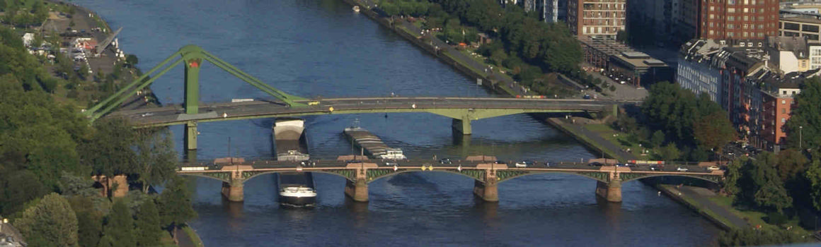 Flösserbrücke & Ignatz-Bubis-Brücke, Frankfurt-am-Main