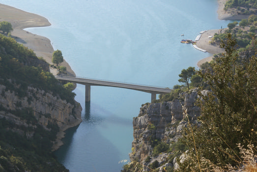 Bridge at the end of the Grand Canyon of the Verdon River