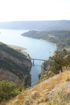 Bridge at the end of the Grand Canyon of the Verdon River