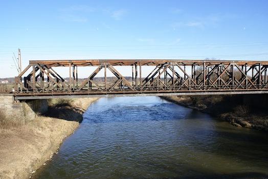 Eisenbahnbrücke über die Lippe in Wesel
