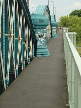 The added foot/cycleway on the west side of the bridge.