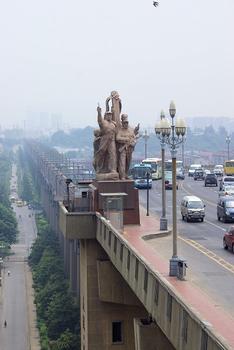 Nanjing - road and rail bridge across the Yangtze