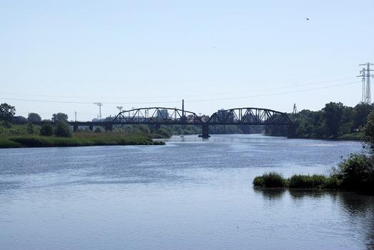 Railroad bridge across the Oder in Wroclaw