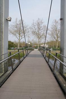 Cable-stayed footbridge across the Vechte
