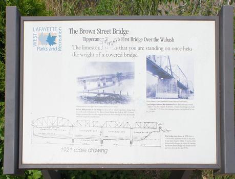 Plaque commemorating Brown Street Bridge