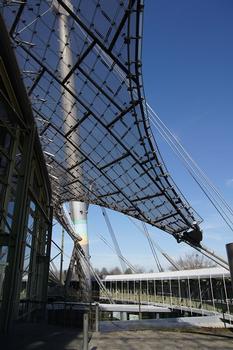 Roof over the buildings of the Olympic Park – Olympia-Schwimmhalle