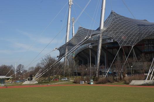 Olympic Summer Games 1972 – Olympiapark – Roof over the buildings of the Olympic Park – Munich Olympic Stadium