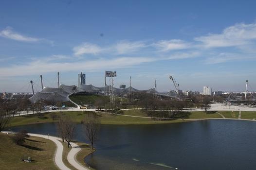 Olympic Summer Games 1972 – Olympiapark – Roof over the buildings of the Olympic Park – Munich Olympic Stadium
