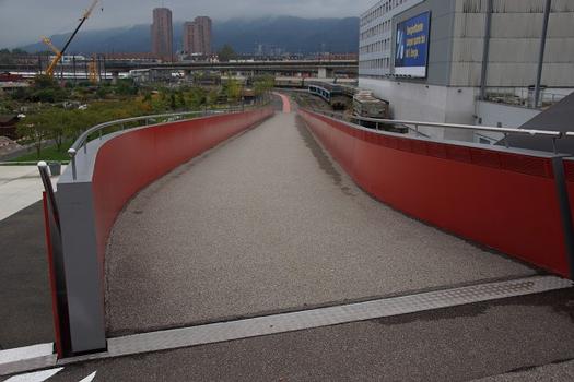 Passerelle Gleisbogen