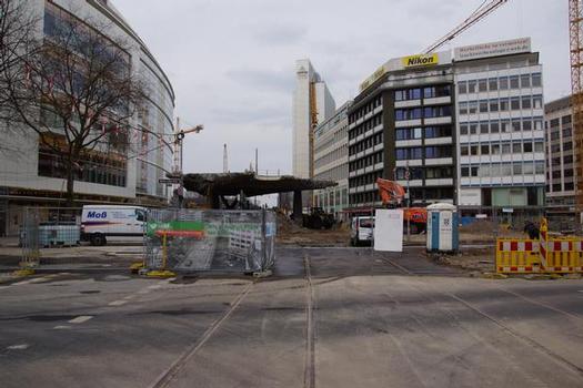 Abriss der Hochstraße Jan-Wellem-Platz in Düsseldorf