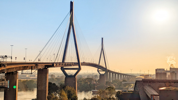 The Köhlbrand bridge in Hamburg