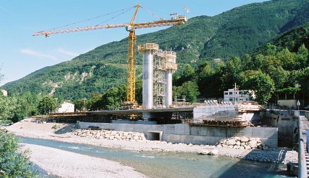 Puget-Théniers Bridge. Under construction