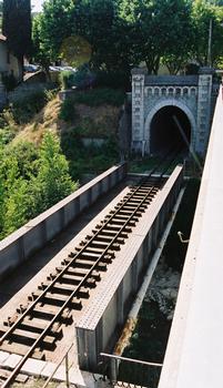 Eisenbahnbrücke über die Chalvagne in Entrevaux