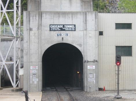 Eastern portal of the BNSF Cascade Tunnel located at Milepost 1700 on the Scenic Subdivision. The 7.5 mile long railroad tunnel is the longest in the United States. The eastern portal is the site of the 1600hp fan plant that scrubs the tunnel of diesel exhaust fumes after each train passes through.