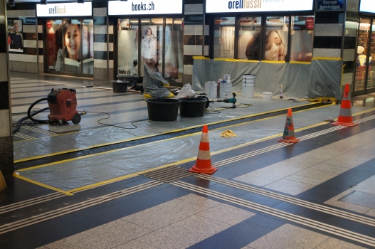 Application of a POLYFLEX®SLIM-PU joint at Zurich Central Station