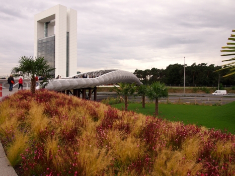 Floriade 2012: Access Bridge : The Innovatoren building is visible in the background