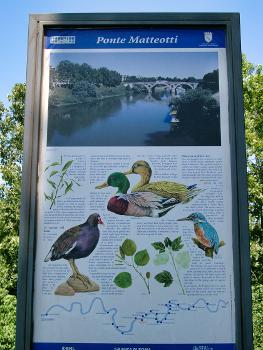 Ponte G. Matteoti, Rome.Information plaque