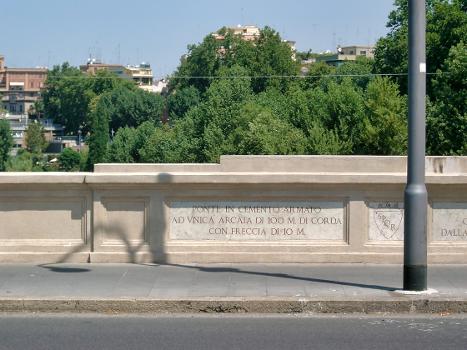 Ponte del Risorgimiento, Rome.Inscription