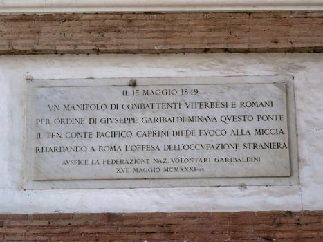 Ponte Milvio, Rome.Inscription