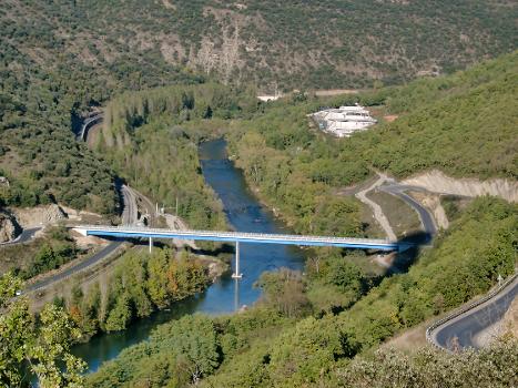 Temporary bridge used for construction of the Millau Viaduct