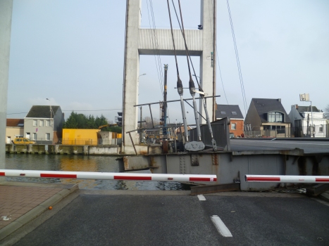 Humbeek Bridge after a ship impact on 17 January 2019