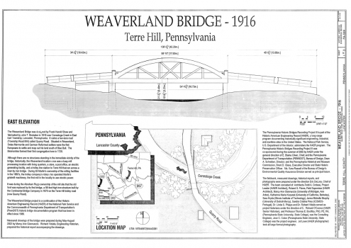 Weaverland Bridge (1916): Plans