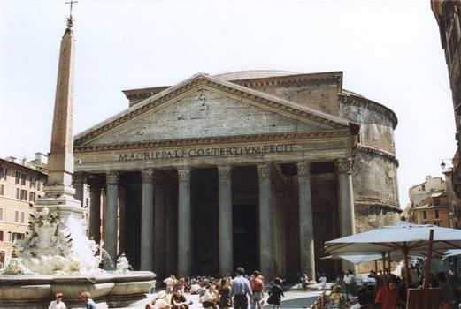 Pantheon in Rome.Front façade