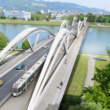 New Linz Danube River Bridge