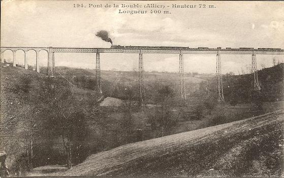 Pont de la Bouble (Allier) - Hauteur 72 m, longueur 400 m